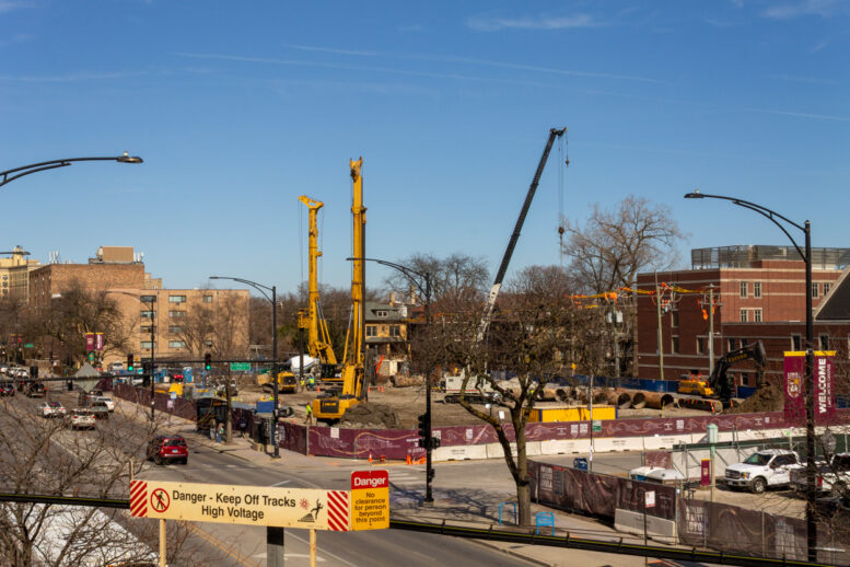 Loyola University Marcella Niehoff School of Nursing and the College of Arts and Sciences caisson work