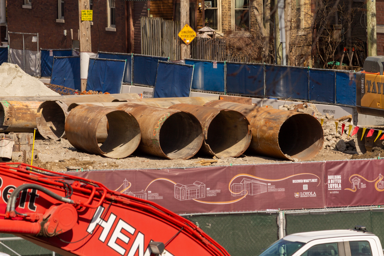 Loyola University Marcella Niehoff School of Nursing and the College of Arts and Sciences caisson work