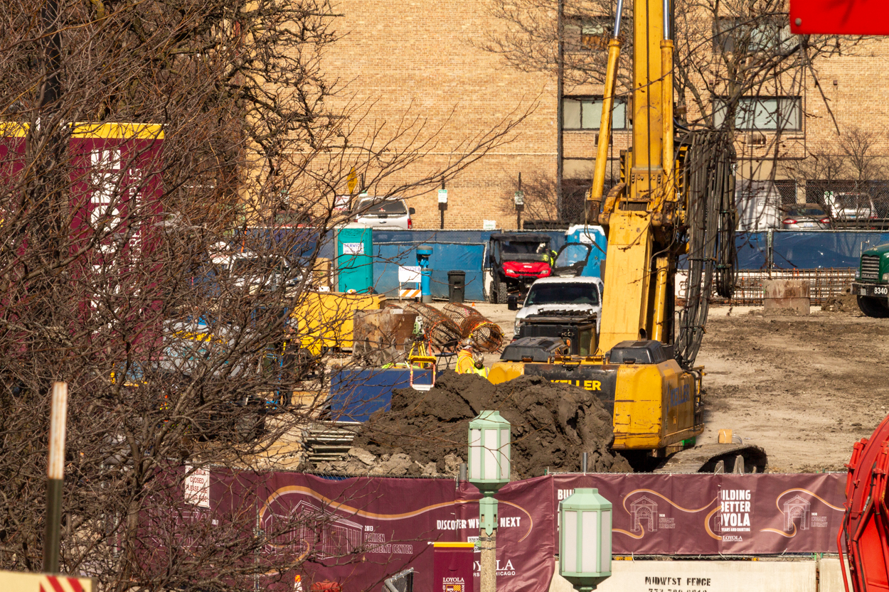 Loyola University Marcella Niehoff School of Nursing and the College of Arts and Sciences caisson work