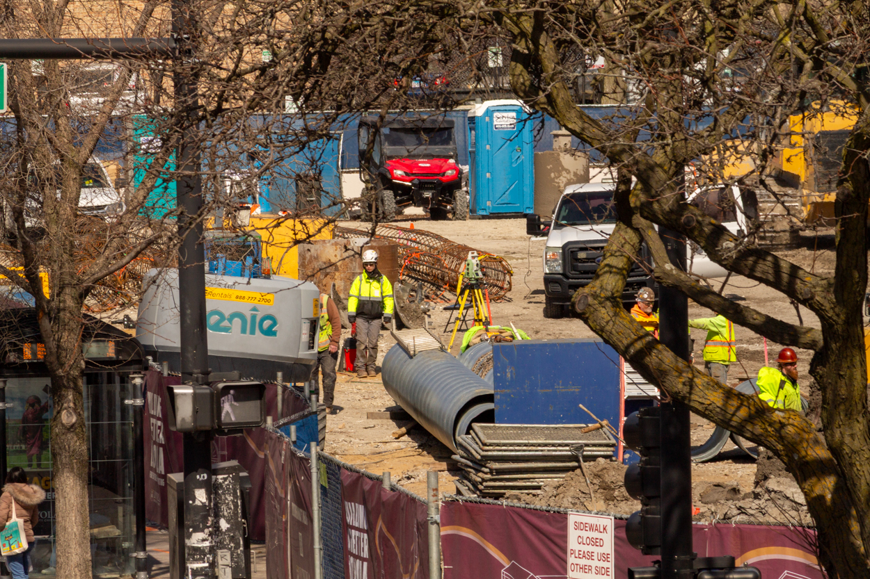 Loyola University Marcella Niehoff School of Nursing and the College of Arts and Sciences caisson work