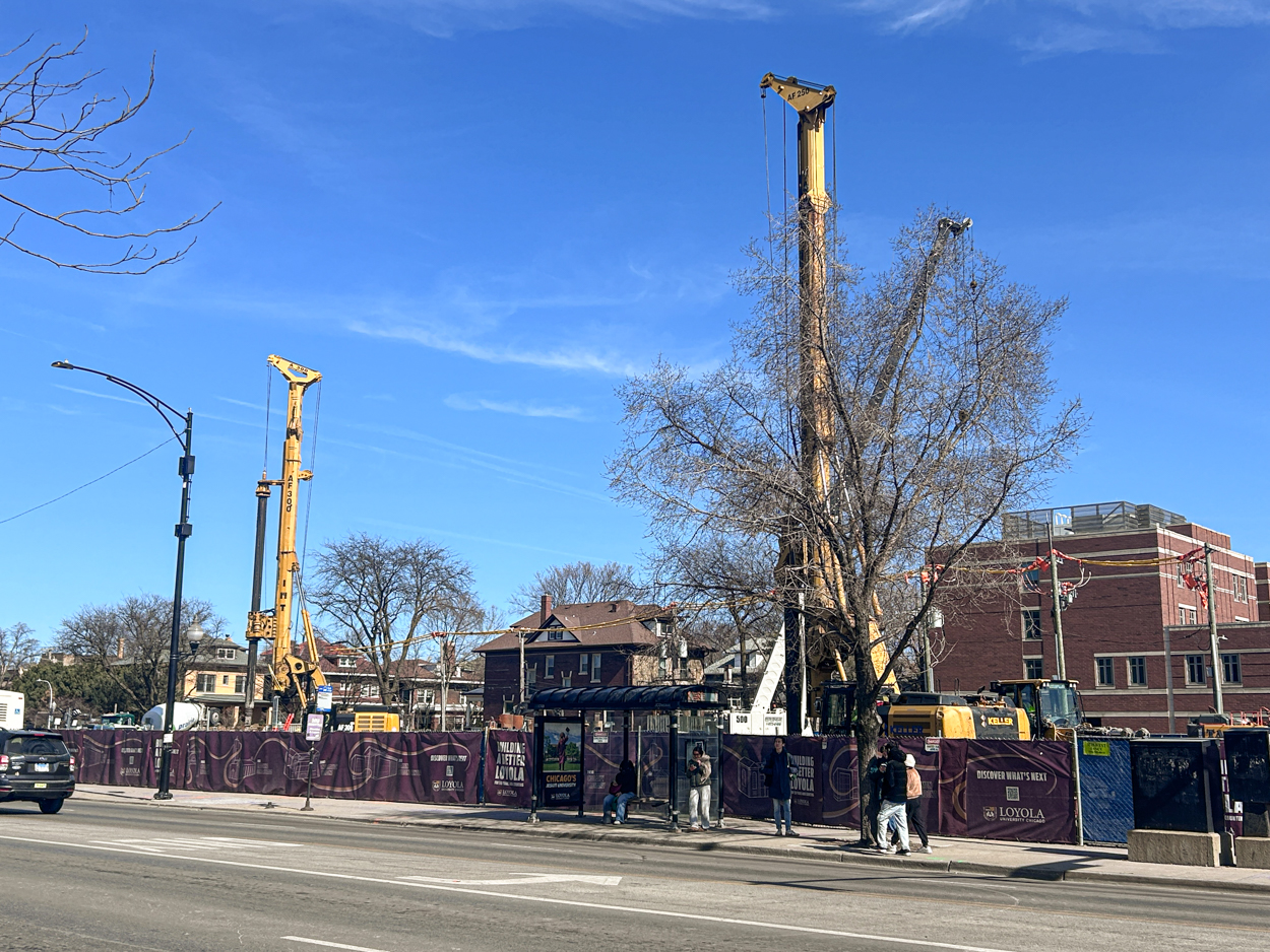 Loyola University Marcella Niehoff School of Nursing and the College of Arts and Sciences caisson work