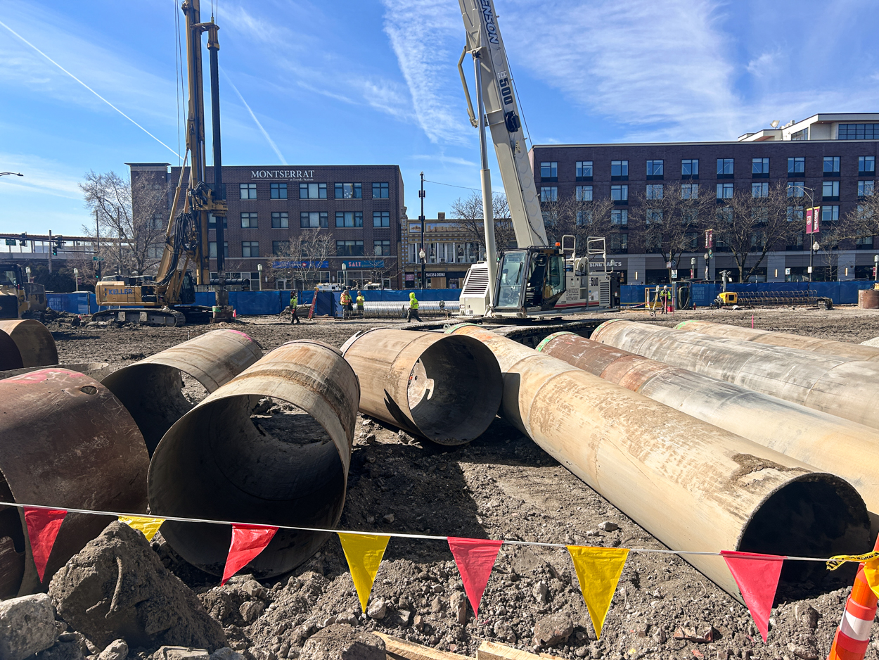 Loyola University Marcella Niehoff School of Nursing and the College of Arts and Sciences caisson work