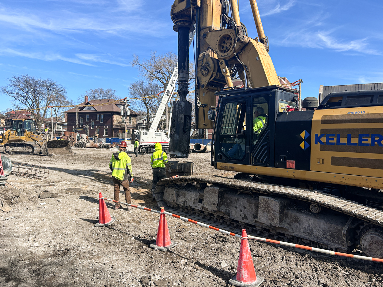 Loyola University Marcella Niehoff School of Nursing and the College of Arts and Sciences caisson work
