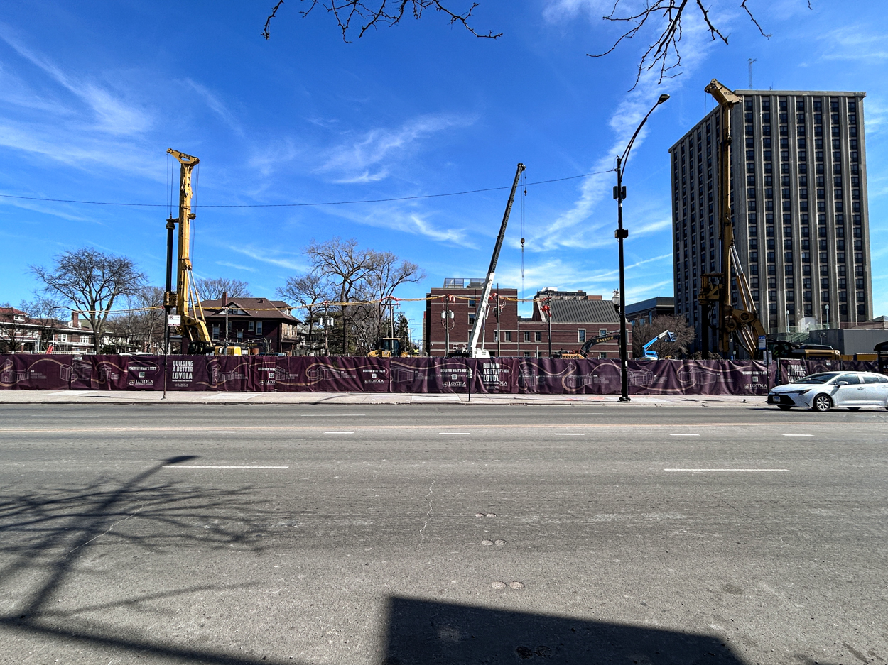 Loyola University Marcella Niehoff School of Nursing and the College of Arts and Sciences caisson work
