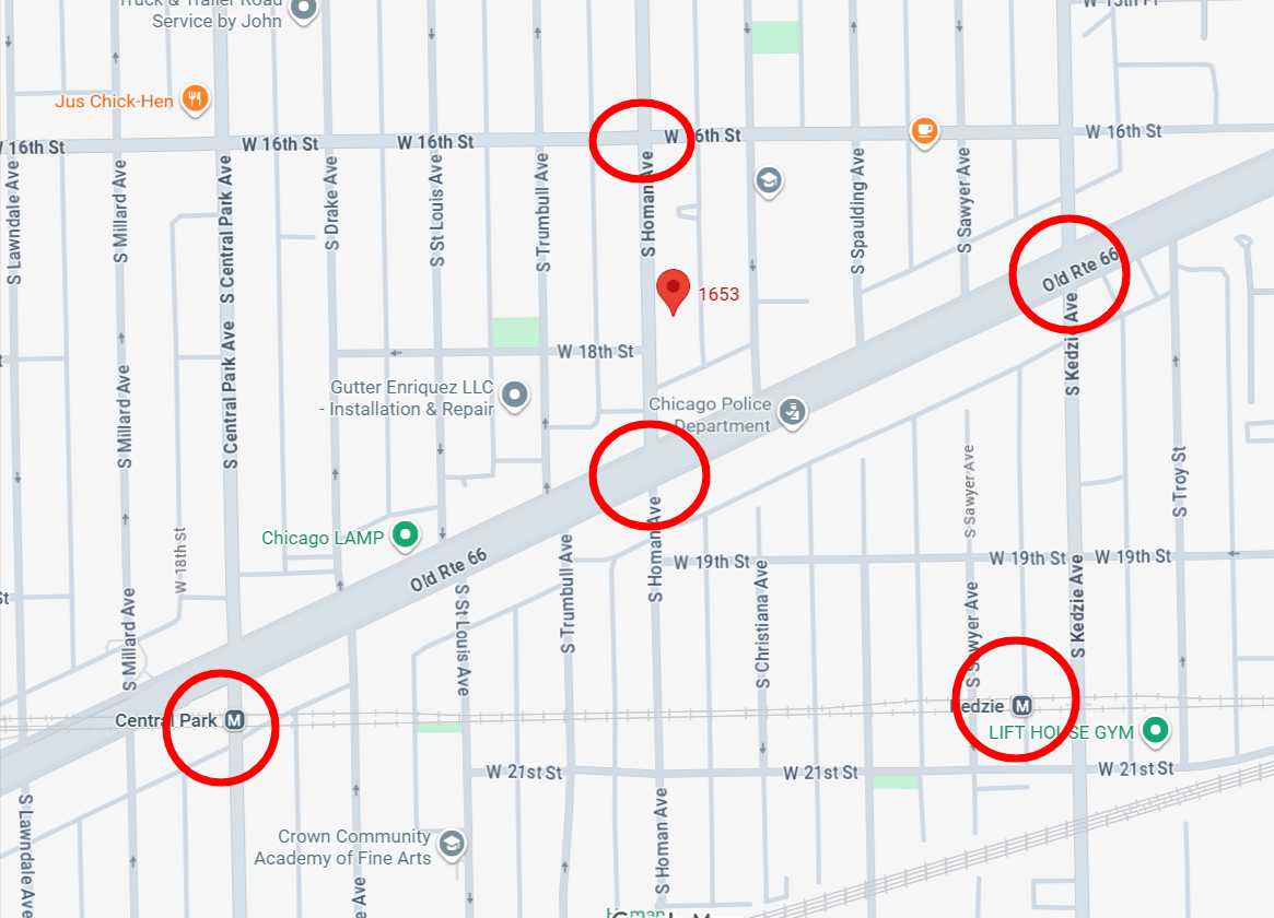 1653, 1655 South Homan Avenue construction permits