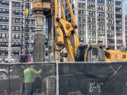 566 West Van Buren Street caisson work