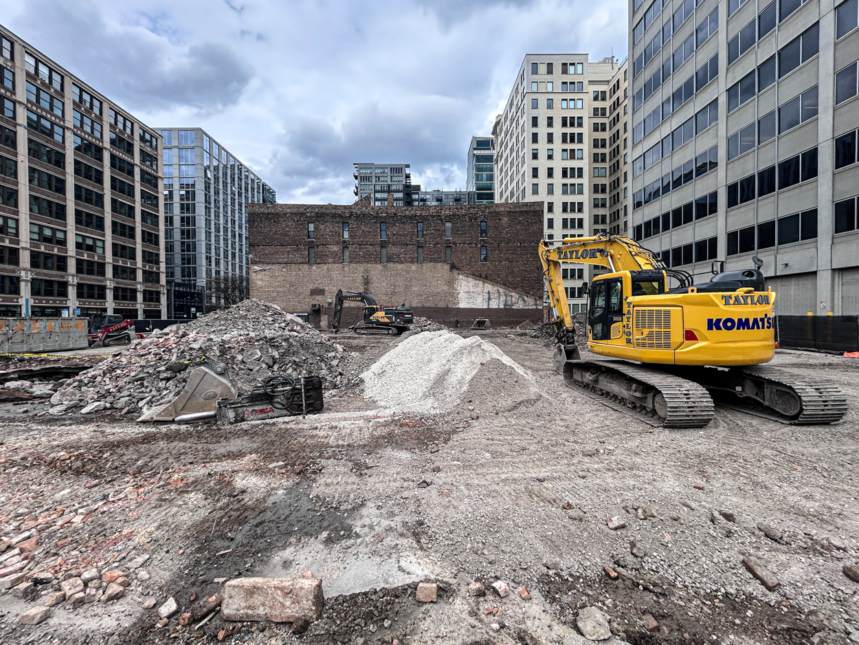 566 West Van Buren site prep underway