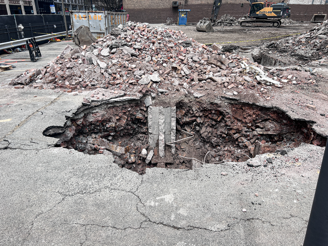 566 West Van Buren site prep underway