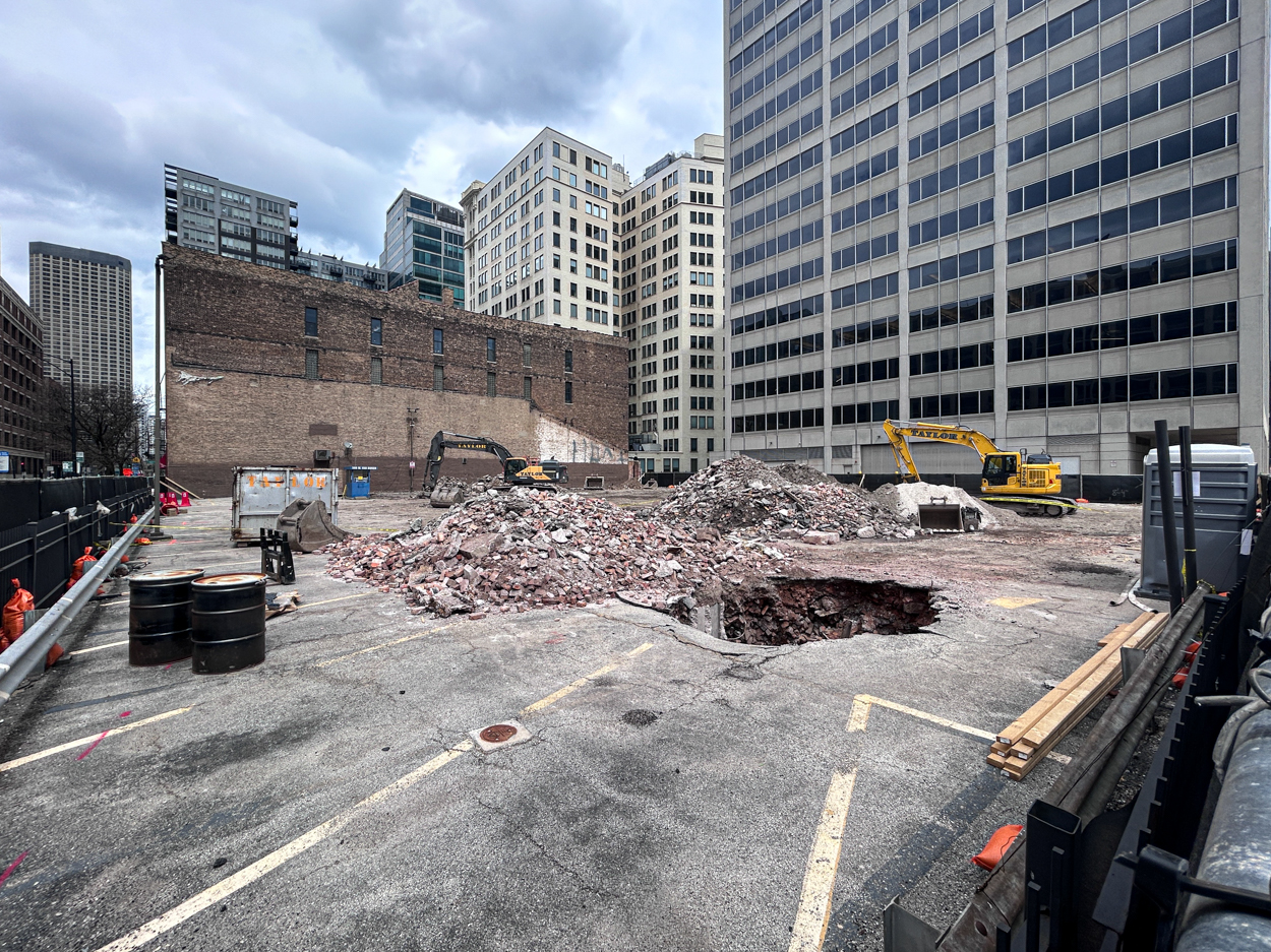 566 West Van Buren site prep underway
