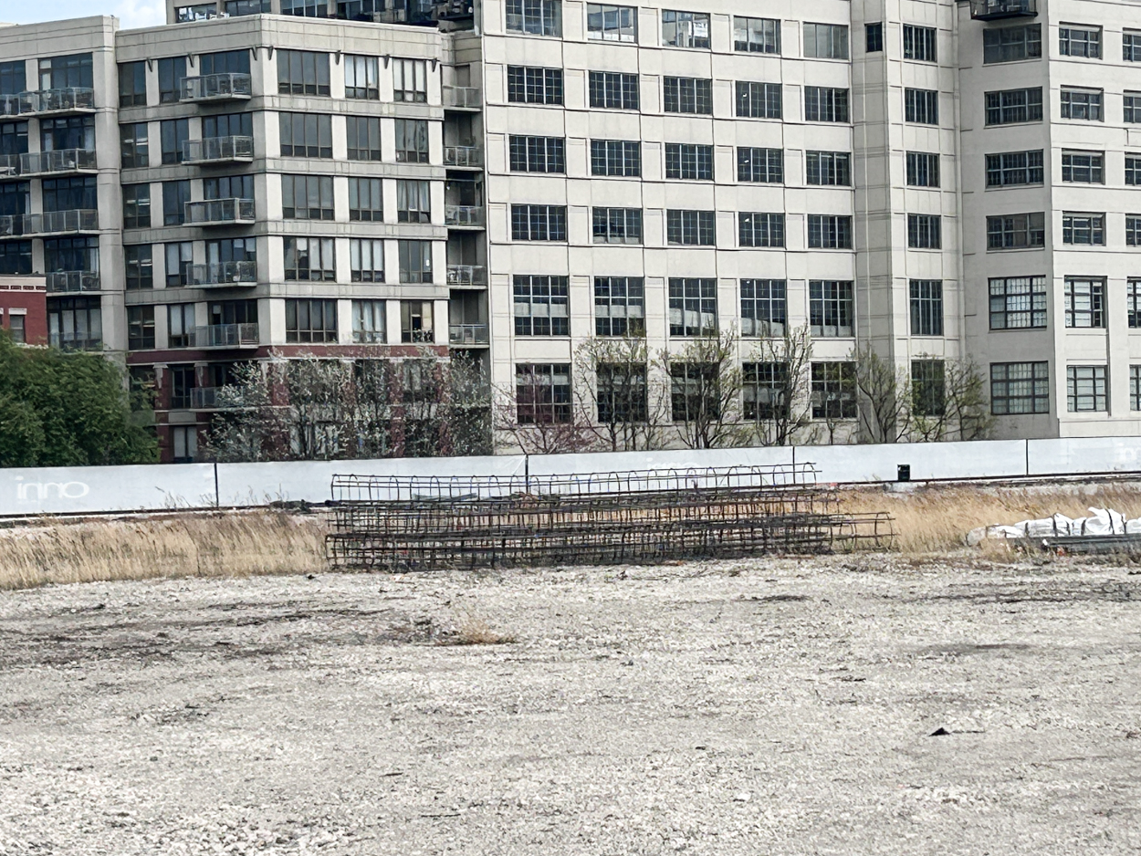 Halsted Pointe caisson construction underway