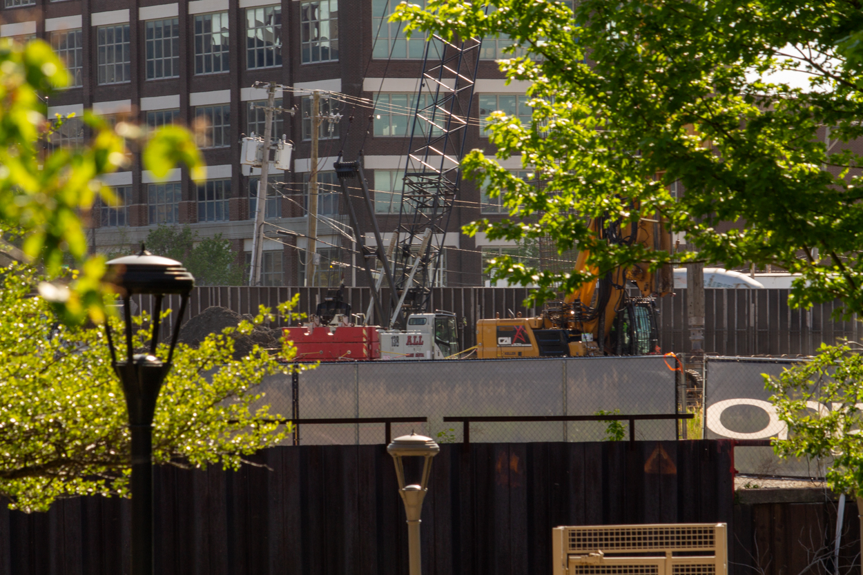 Halsted Pointe caisson construction underway