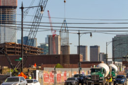 Halsted Pointe caisson construction underway