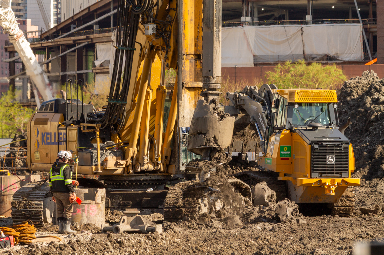 Halsted Pointe caisson construction underway
