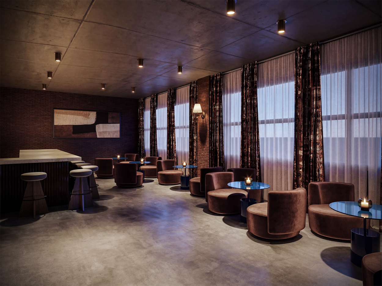 Oxxford Lofts interior renderings