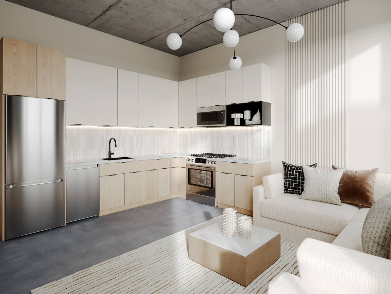 Oxxford Lofts interior renderings