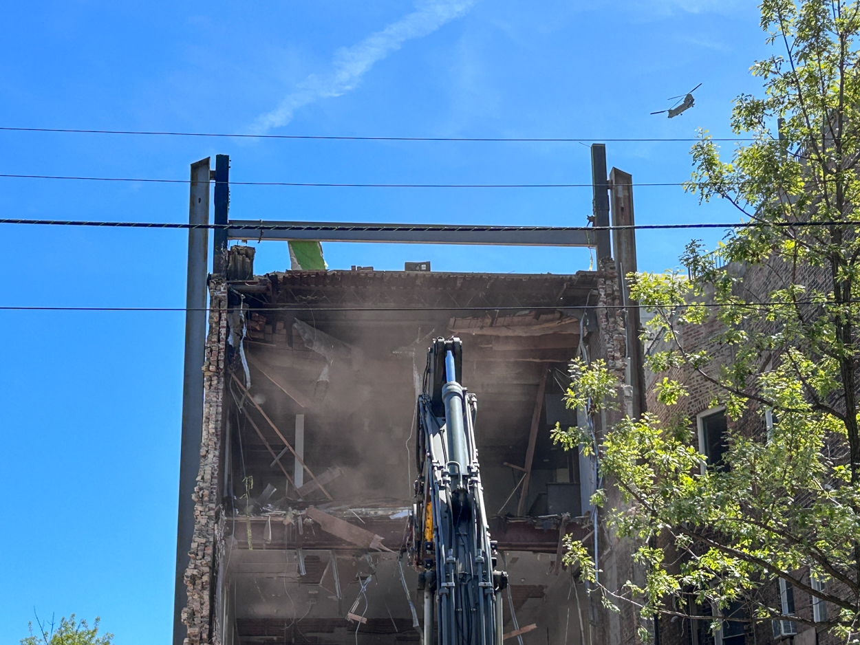 3627 North Sheffield demolition resumes