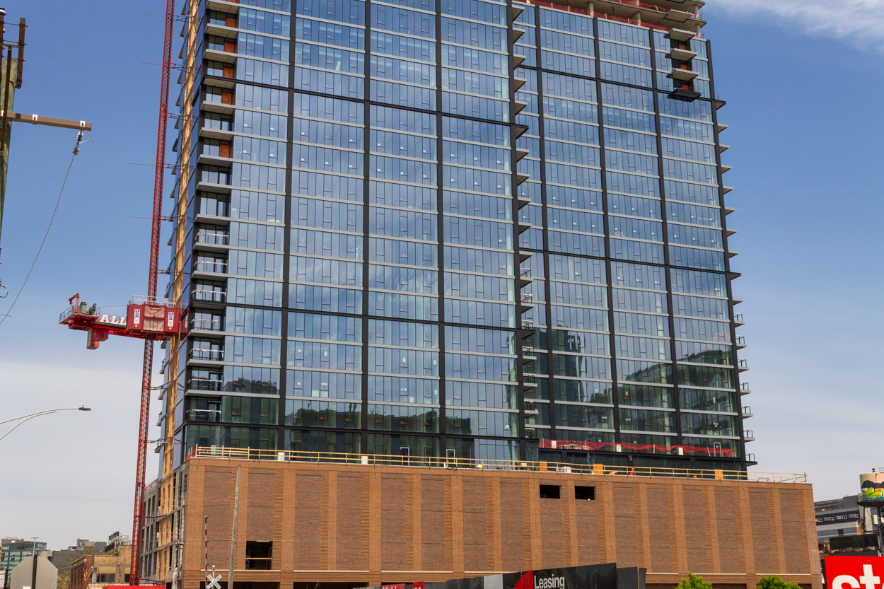 370 North Morgan tower cranes comes down