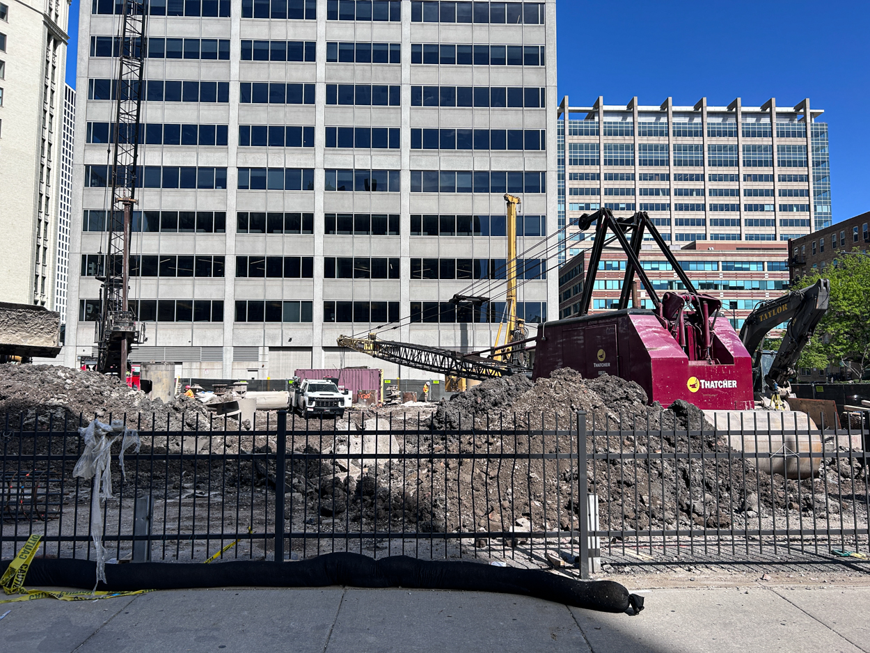 566 West Van Buren Street caisson work