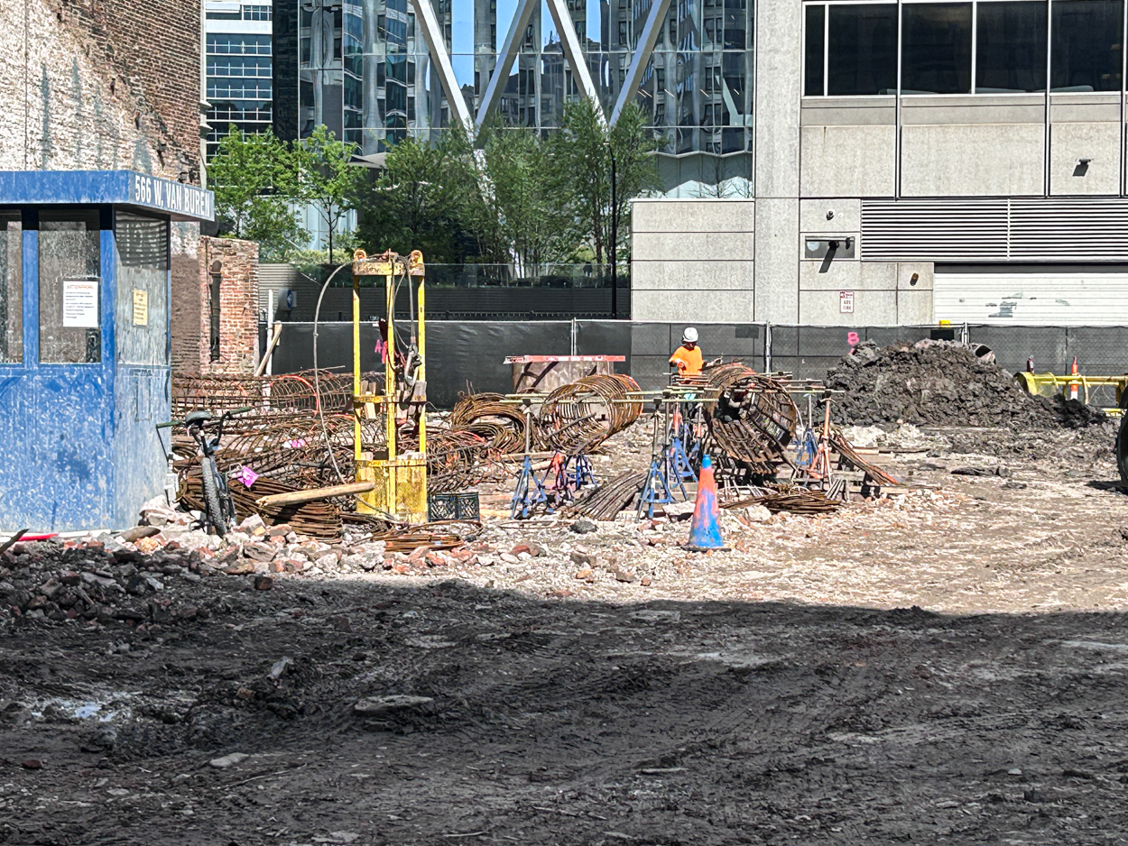566 West Van Buren Street caisson work