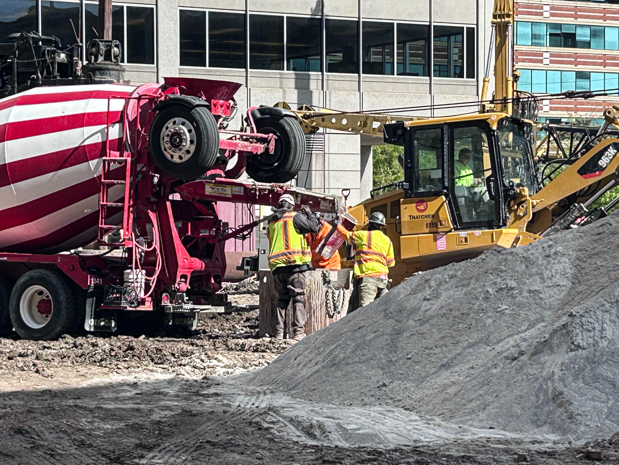 566 West Van Buren Street caisson work