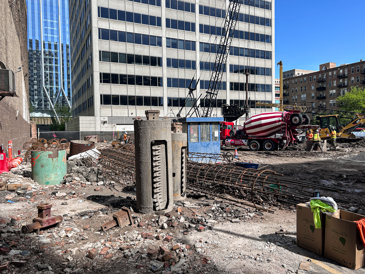 566 West Van Buren Street caisson work
