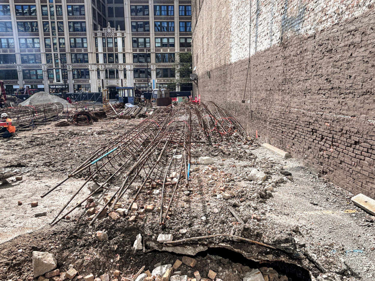 566 West Van Buren Street caisson work
