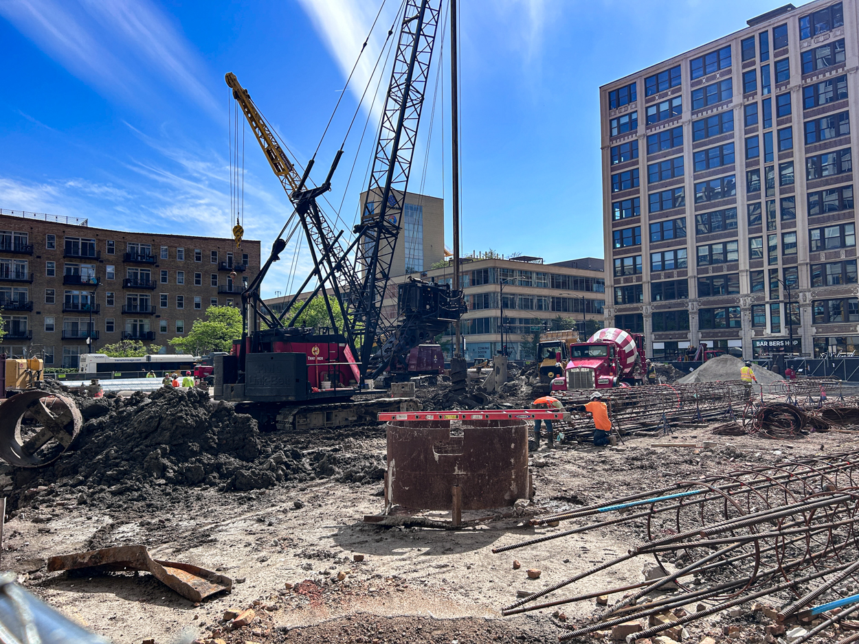 566 West Van Buren Street caisson work