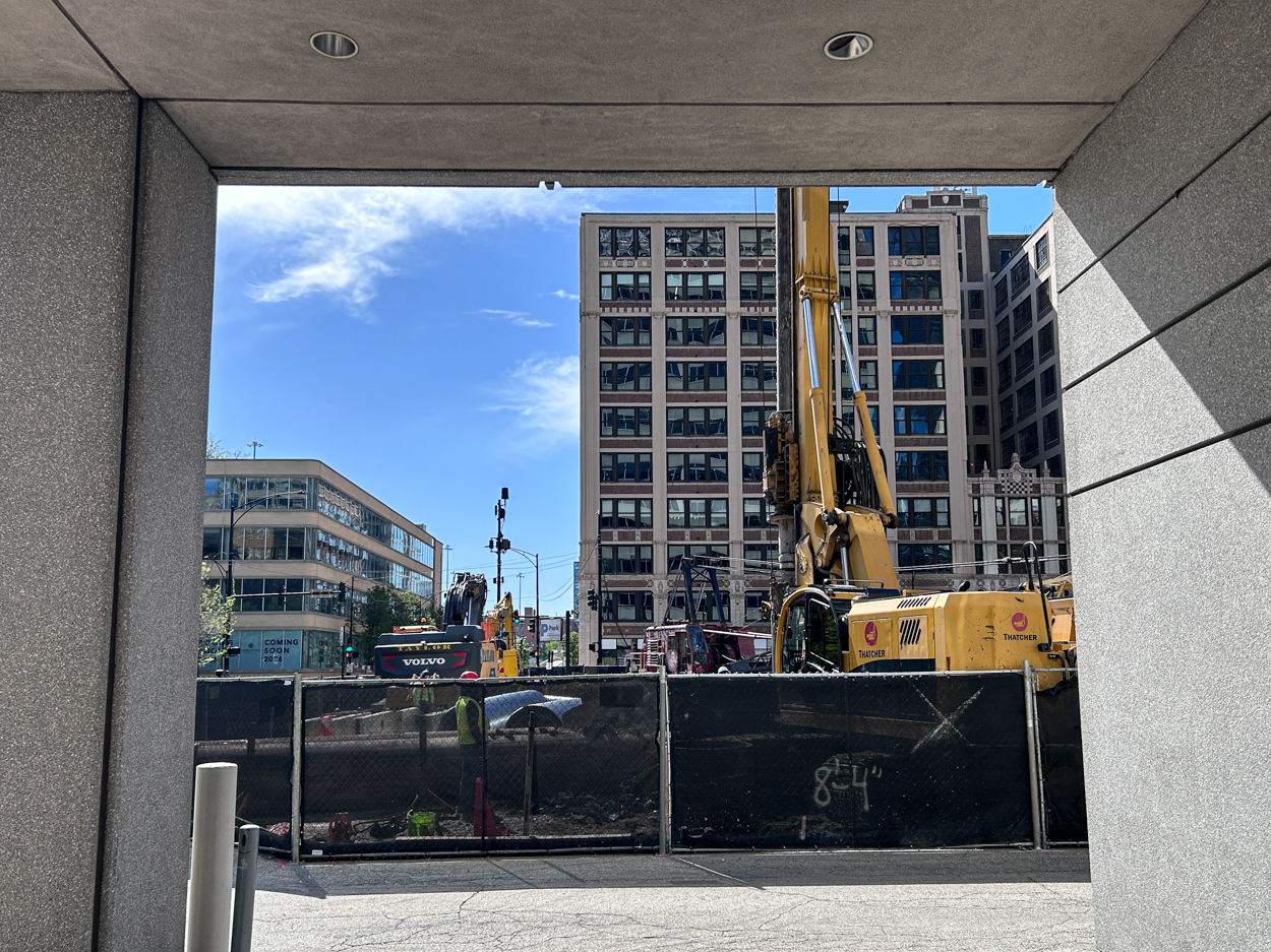 566 West Van Buren Street caisson work