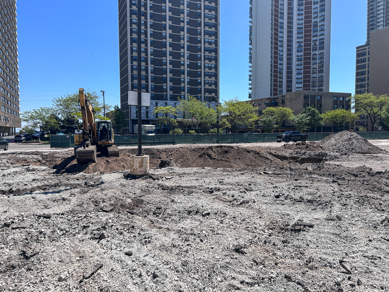 Construction underway at 6150 North Sheridan Road