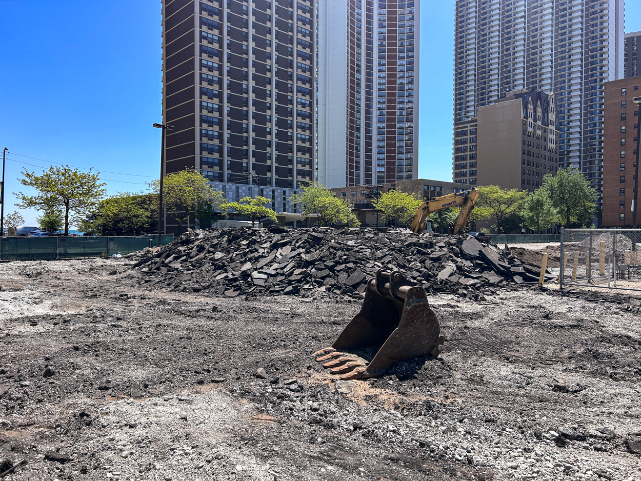 Construction underway at 6150 North Sheridan Road