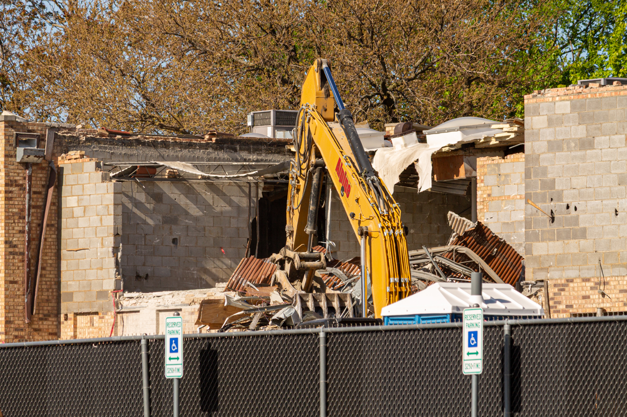 Cubs Camry Parking Lot demolition