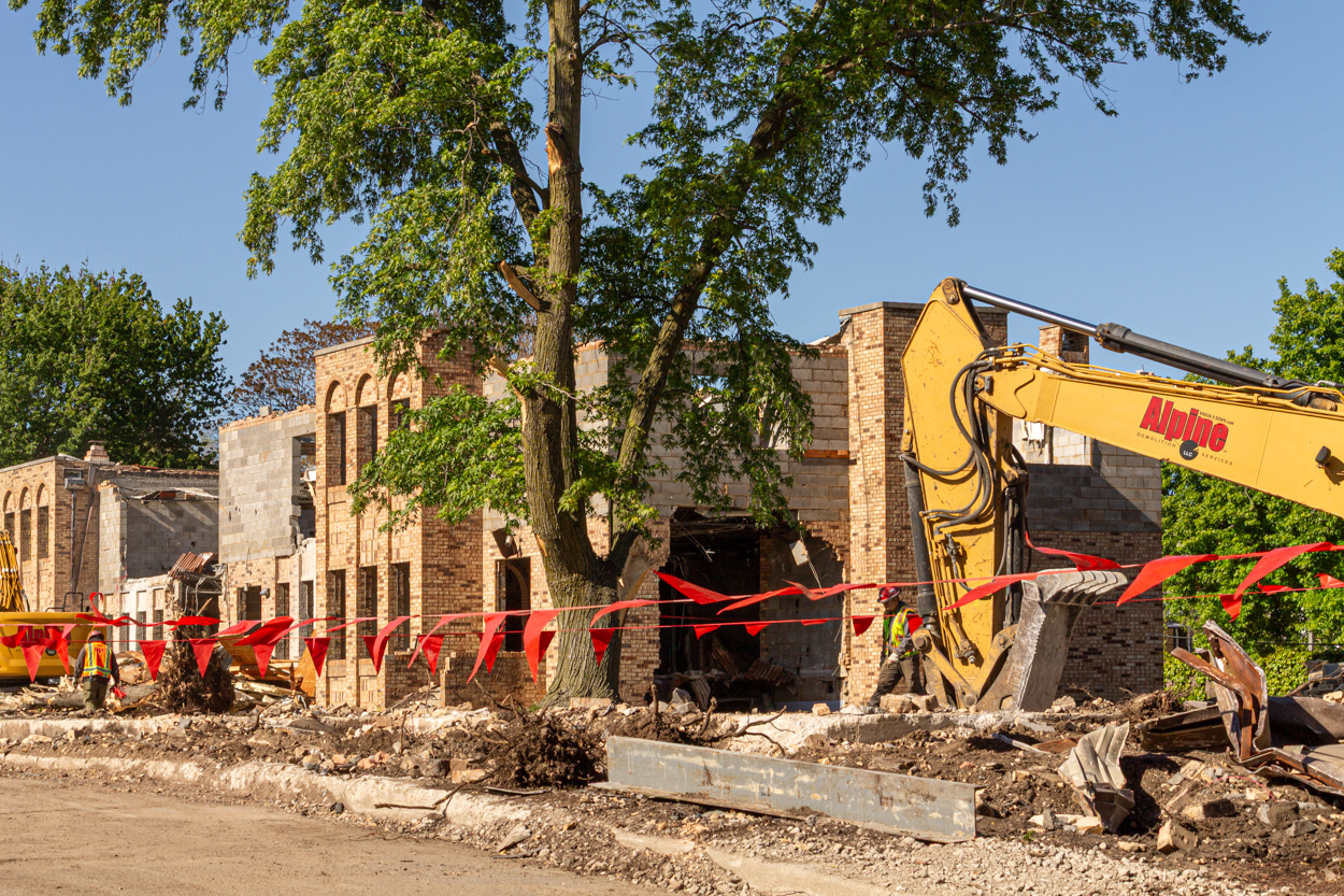 Cubs Camry Parking Lot demolition