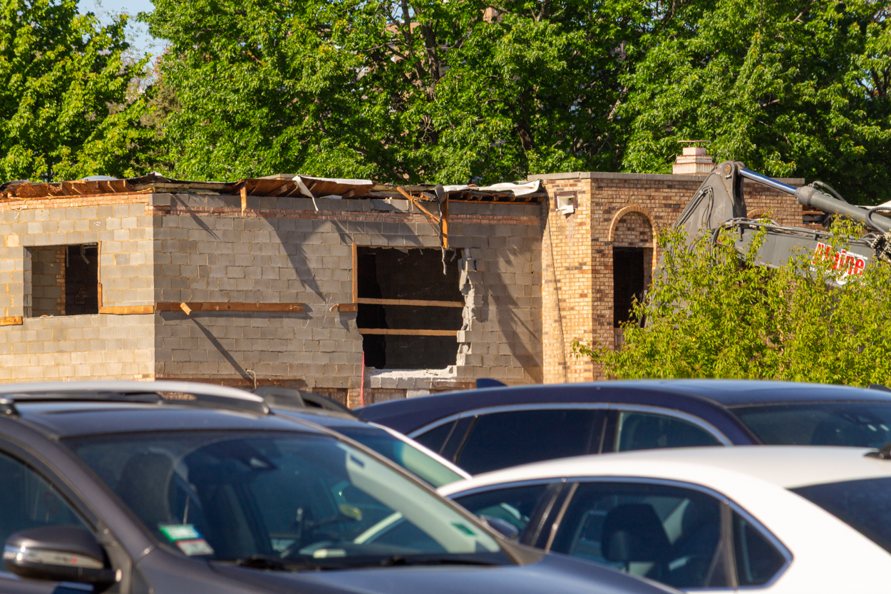 Cubs Camry Parking Lot demolition