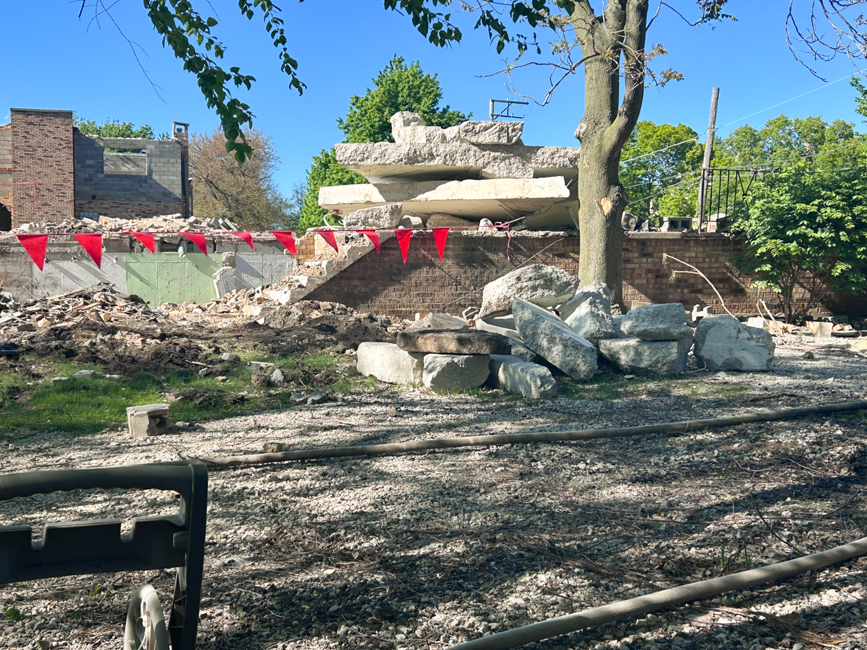 Cubs Camry Parking Lot demolition