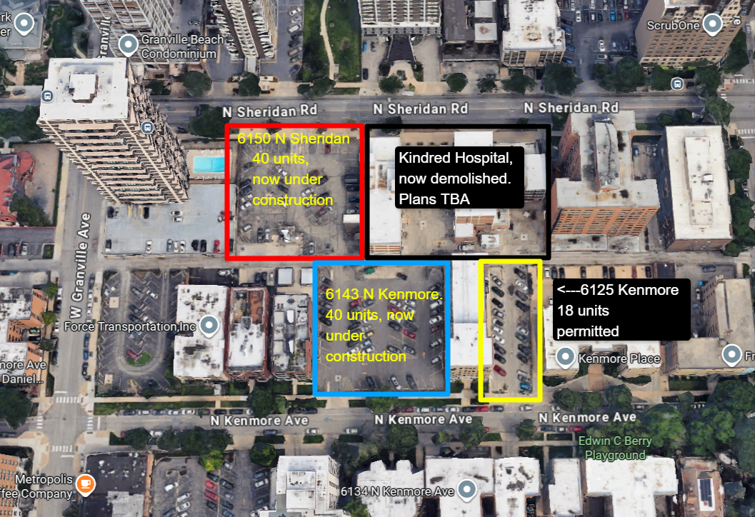 Construction underway at 6150 North Sheridan Road