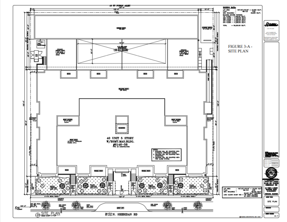 6150 North Sheridan Road construction permitted