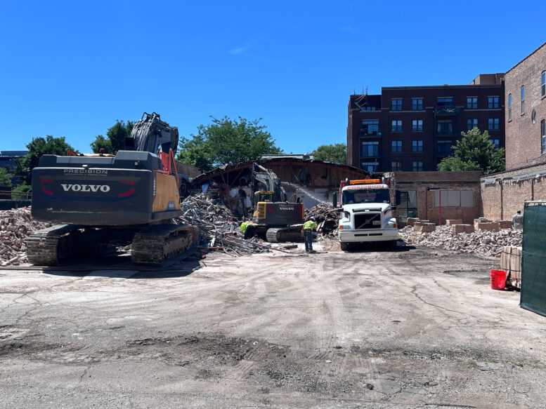 Demolition progress for 1282 West Washington
