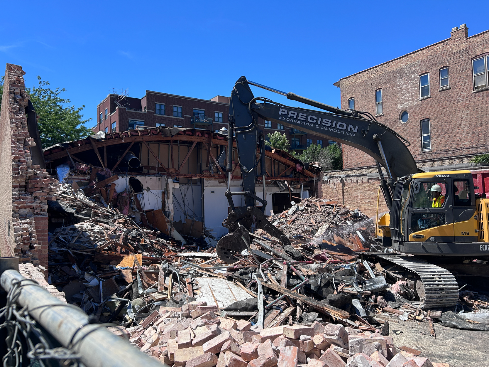 Demolition progress for 1282 West Washington