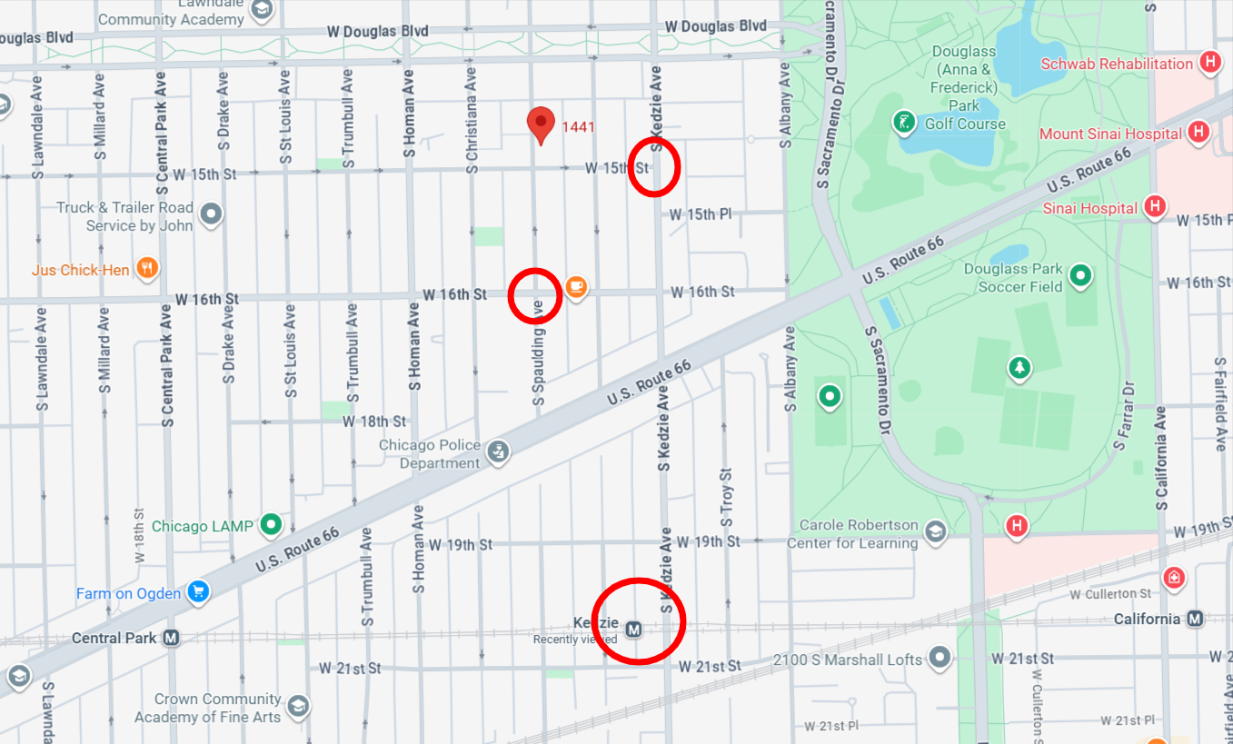 Three-flats permits for South Spaulding Avenue 
