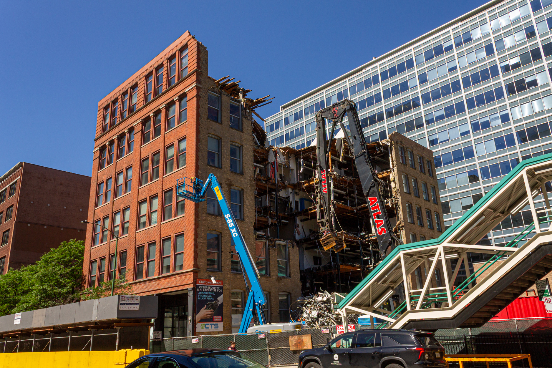 168 North Clinton demolition progress