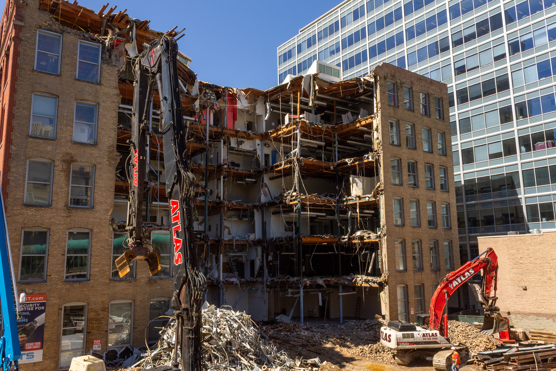 168 North Clinton demolition progress