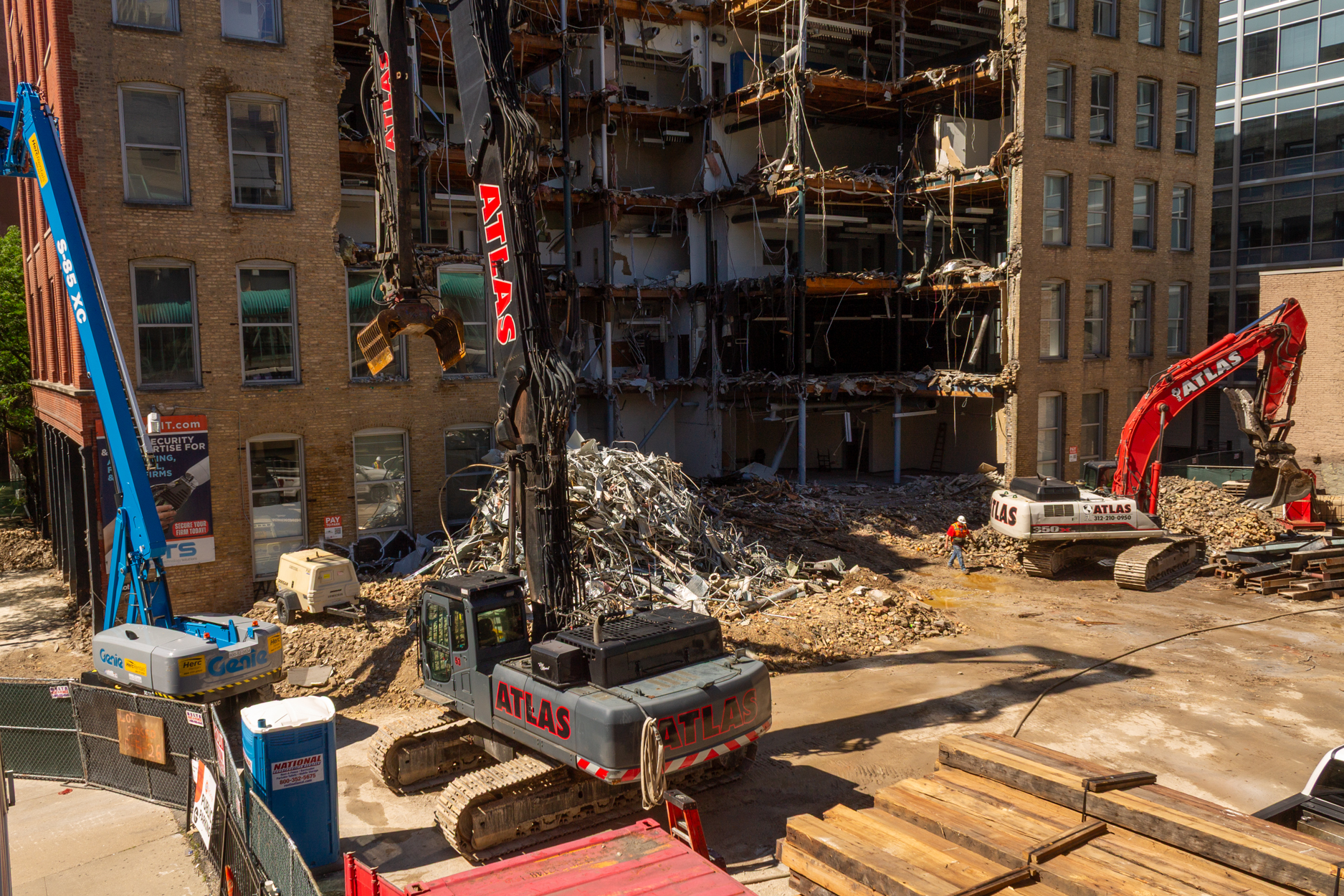 168 North Clinton demolition progress