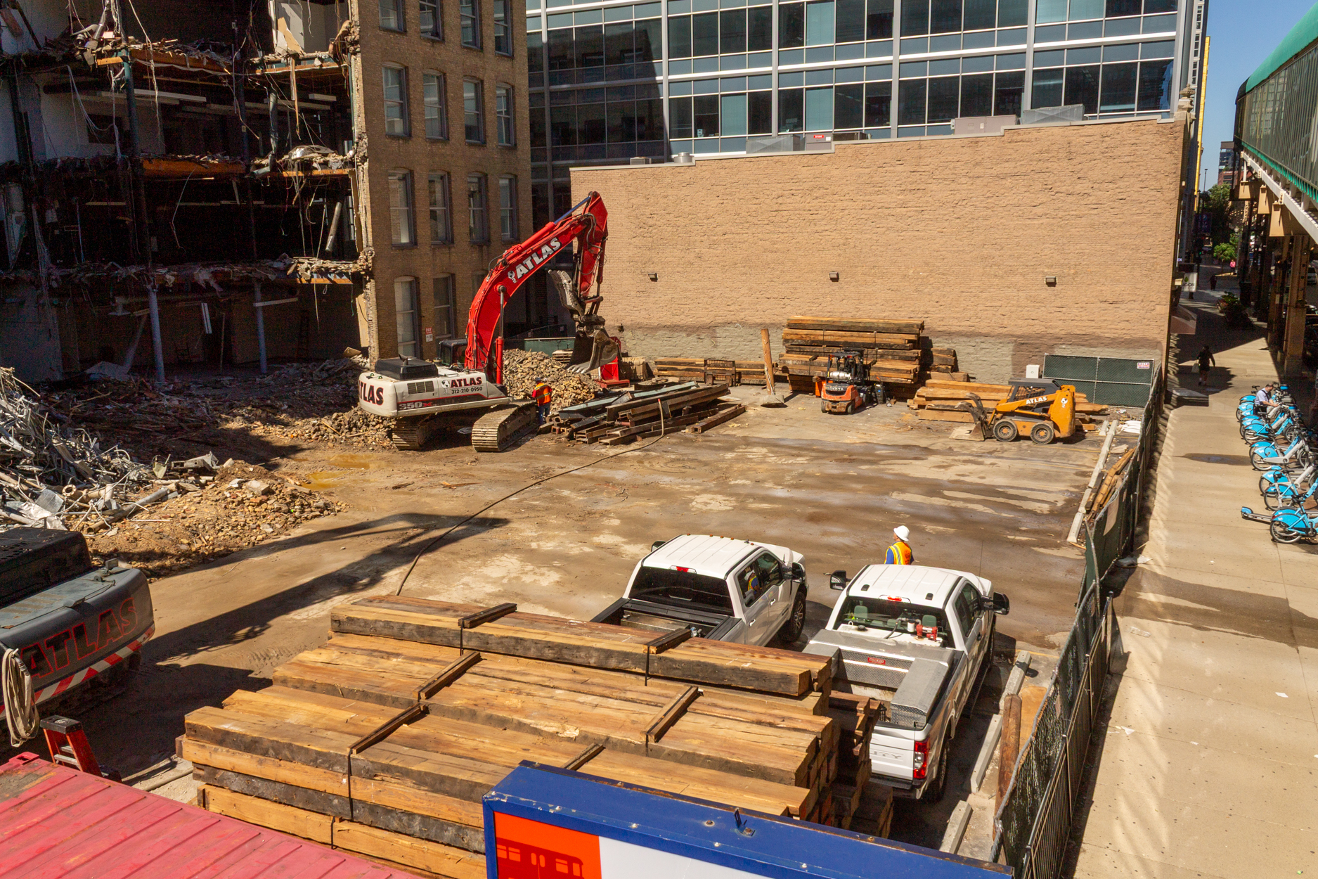 168 North Clinton demolition progress