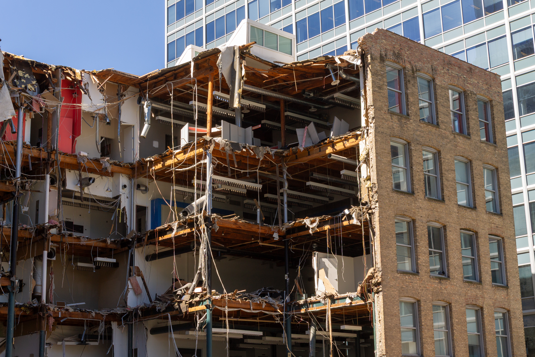 168 North Clinton demolition progress