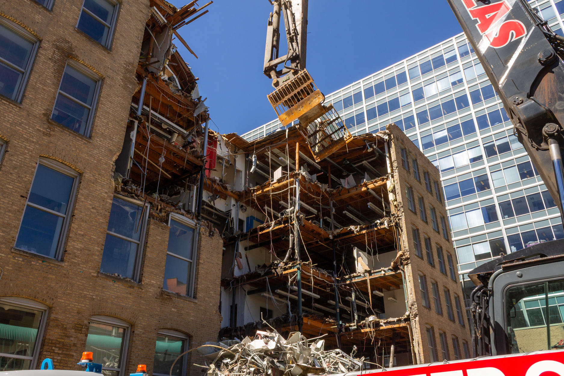 168 North Clinton demolition progress