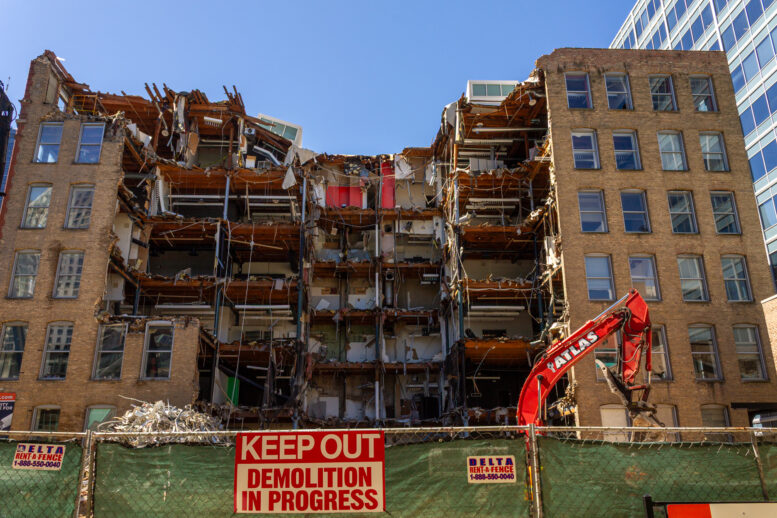 168 North Clinton demolition progress