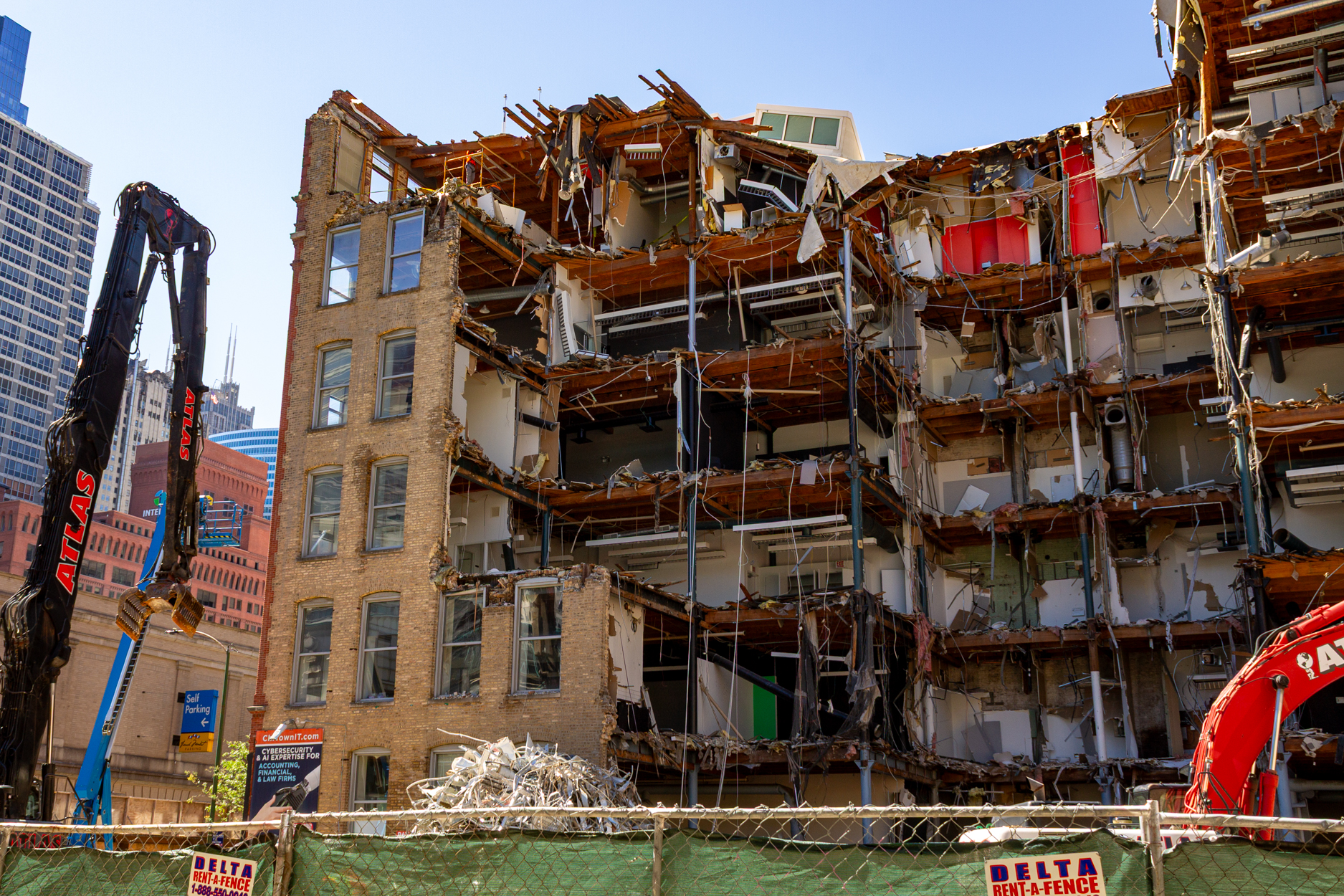 168 North Clinton demolition progress