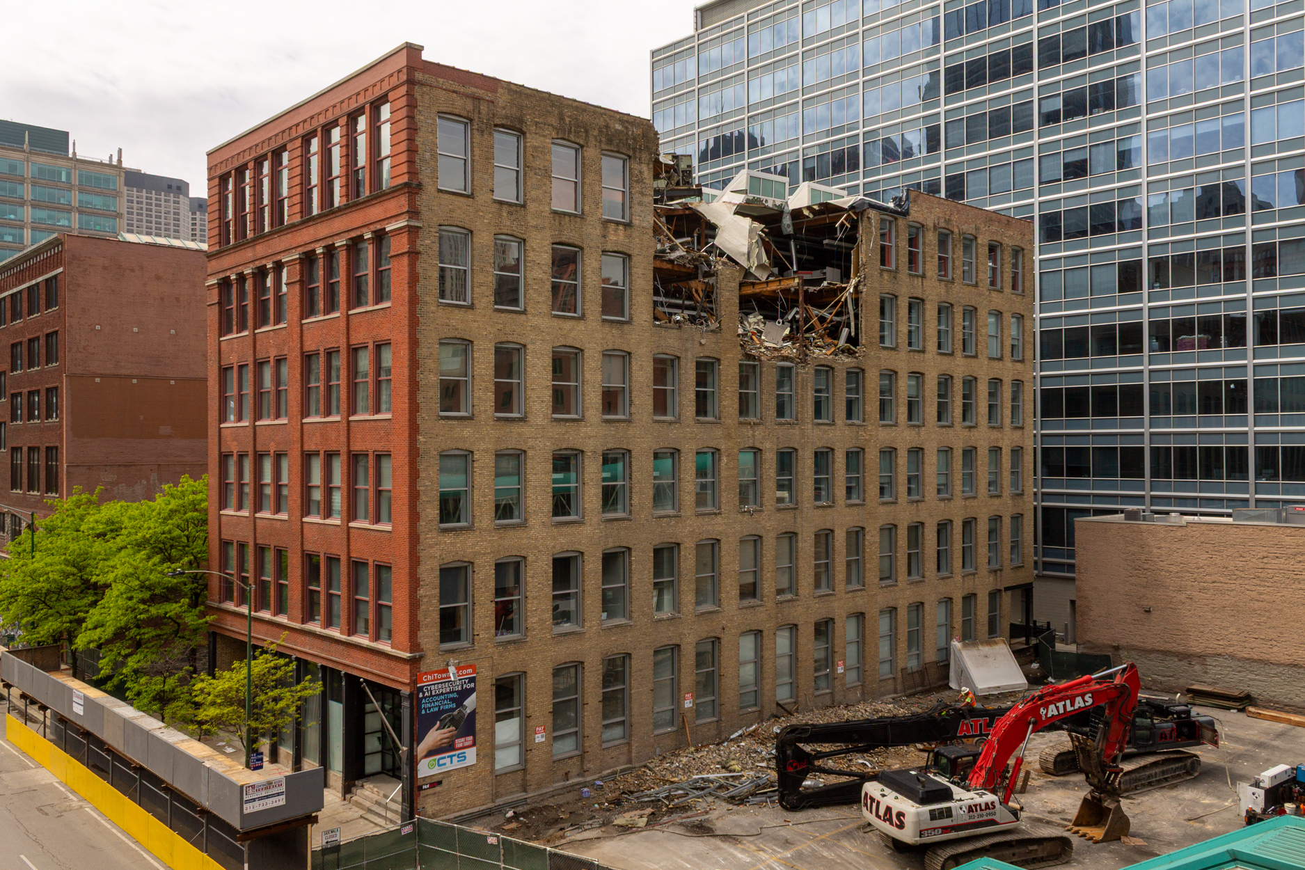 168 North Clinton demolition progress