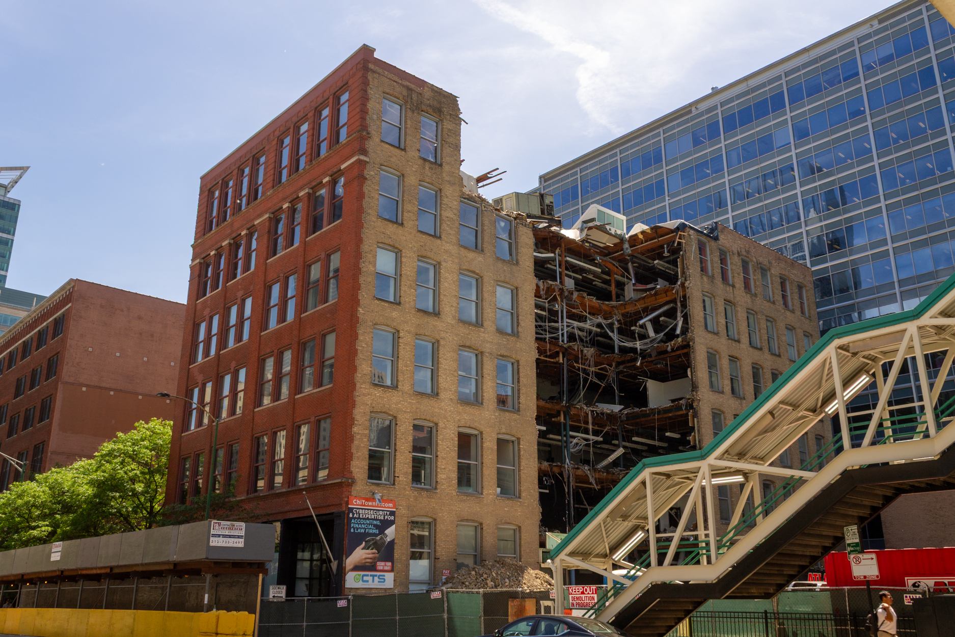 168 North Clinton demolition progress