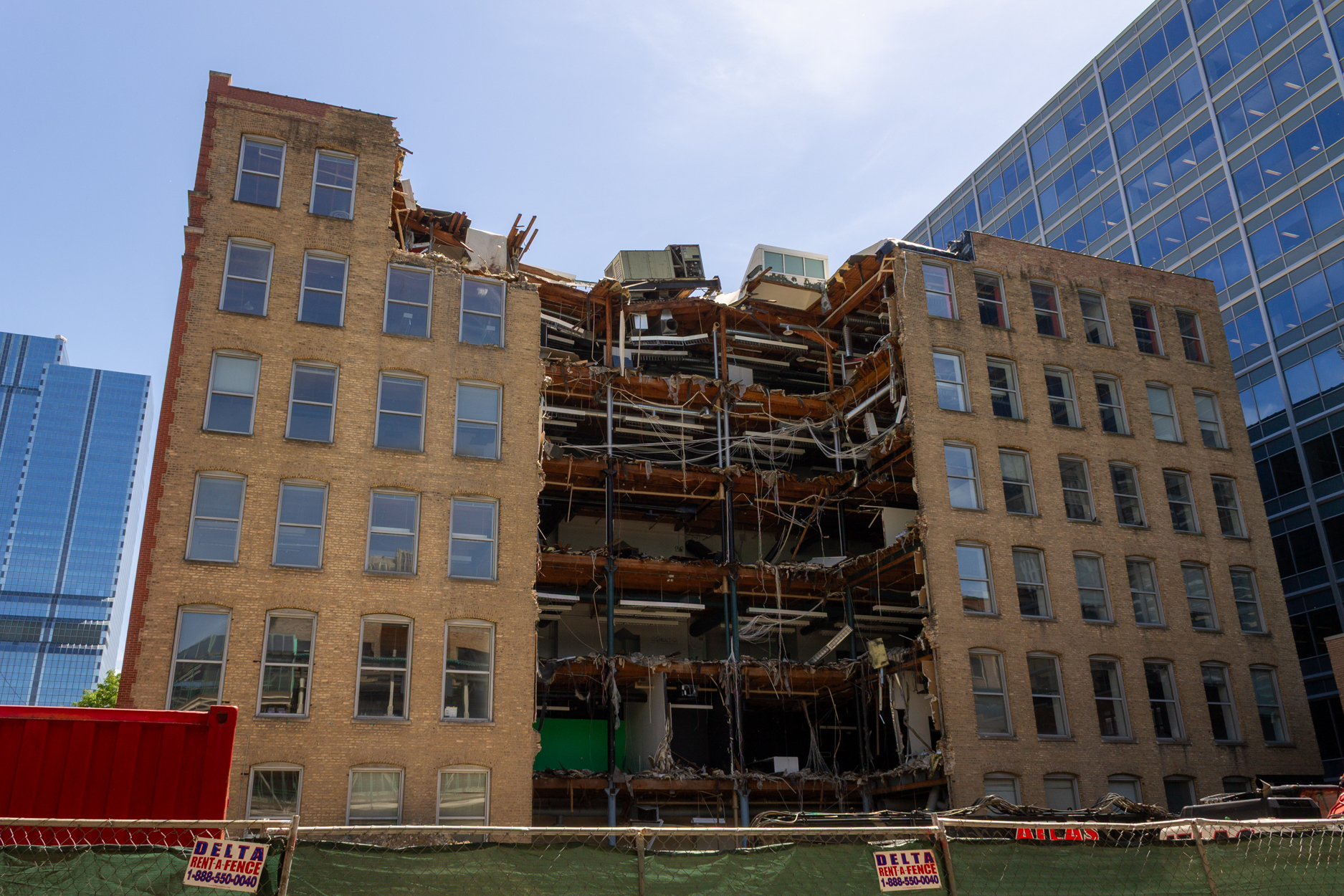 168 North Clinton demolition progress